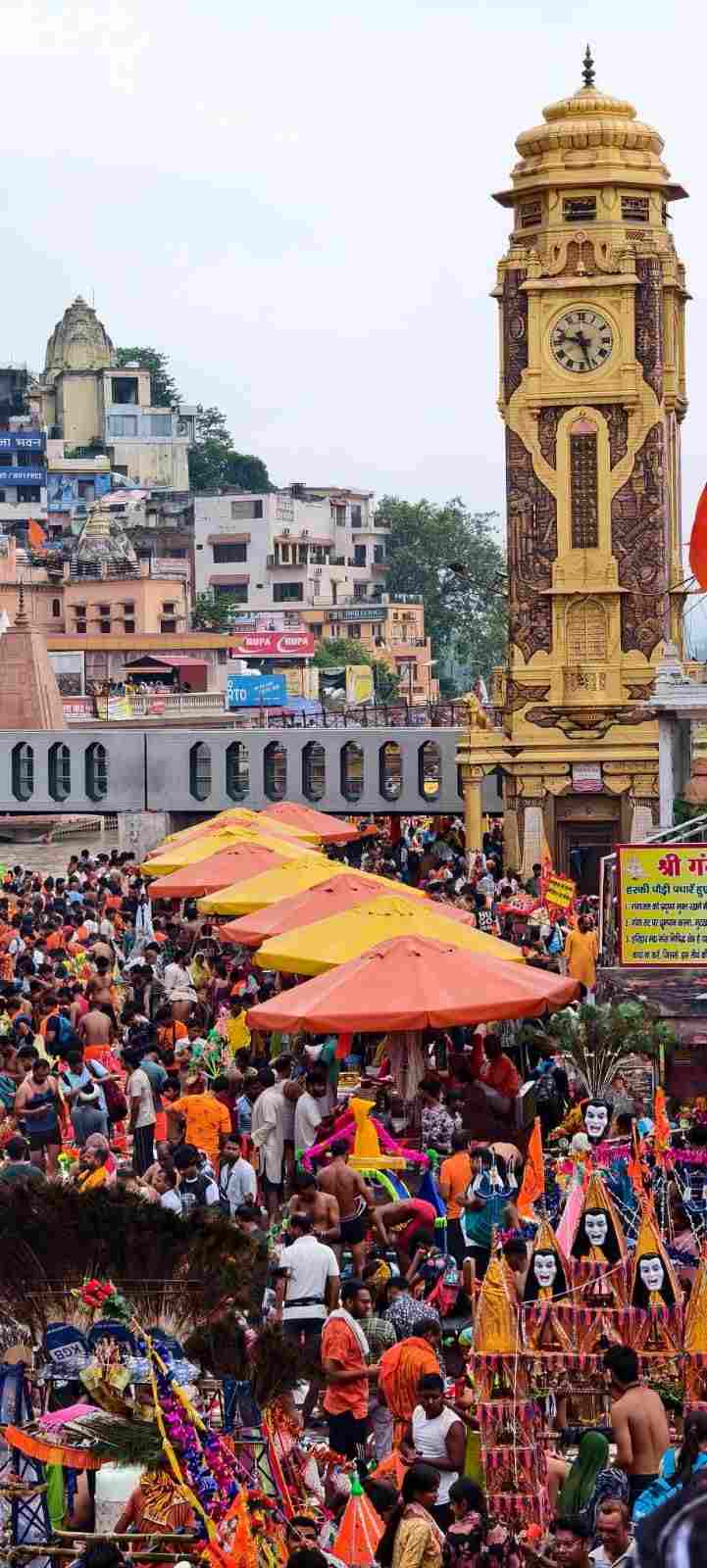 Kanwar Yatra: हरिद्वार में शिवभक्तों की उमड़ी भारी भीड़, संख्या एक करोड़ पार